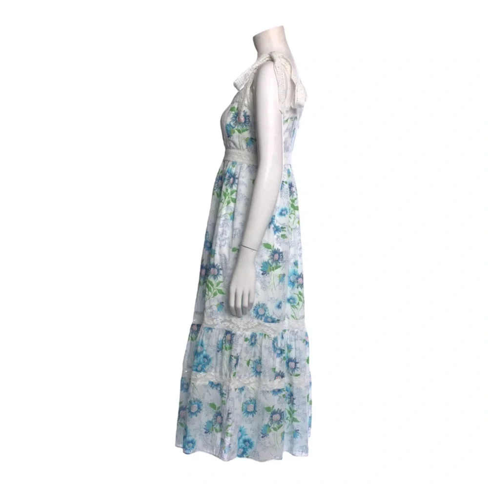 LoveShackFancy Ayala Dress in Blueberry Cloud - Picture 6 of 12